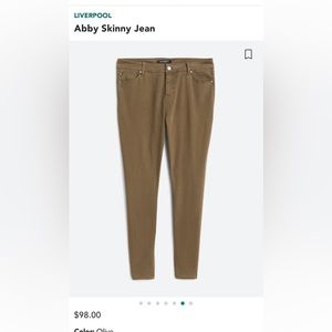 Liverpool Olive Skinny Jean